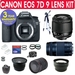 รูปย่อ Review Canon 7D Digital Camera + Tamrom 28-80mm Zoom Lens + Tamron 75-300mm Zoom Lens + 2x Telephoto Lens + .40x Wide Angle Fisheye Lens + 500mm Mirror Lens + +1,+2,+4,+10 Macro Close Up Kit + 2 UV Filters + 2 PL Filters + 4 GB Memory Card + Extra Battery + Holster Case + Camera Bag + 57" Tripod + 3 Year Warranty รูปที่1