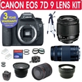 Review Canon 7D Digital Camera + Tamrom 28-80mm Zoom Lens + Tamron 75-300mm Zoom Lens + 2x Telephoto Lens + .40x Wide Angle Fisheye Lens + 500mm Mirror Lens + +1,+2,+4,+10 Macro Close Up Kit + 2 UV Filters + 2 PL Filters + 4 GB Memory Card + Extra Battery + Holster Case + Camera Bag + 57