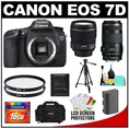 Review Canon EOS 7D 18.0 Megapixel Digital SLR Camera Body (Outfit Box) & EF-S 15-85mm and EF 70-300mm IS USM Lenses with 16GB Card + Battery + Case + Tripod + UV Filters + Cleaning Accessory Kit