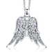 รูปย่อ Sterling Silver 925 Cubic Zirconia CZ Angel Wings Pendant Necklace รูปที่2