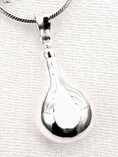 Plain Teardrop Perfume Vial Scent Holder Sterling Silver Pendant