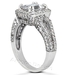 รูปย่อ 14K White Gold Emerald & Round Cut Diamond Promise Engagement Ring (1.65ct.tw, HI Color, SI2-3 Clarity) รูปที่2