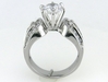 รูปย่อ 1.01 ct Diamond Engagement Ring Setting 18k White Gold รูปที่3
