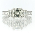 3.25ct Asscher Cut Diamond Engagement Anniversary Ring