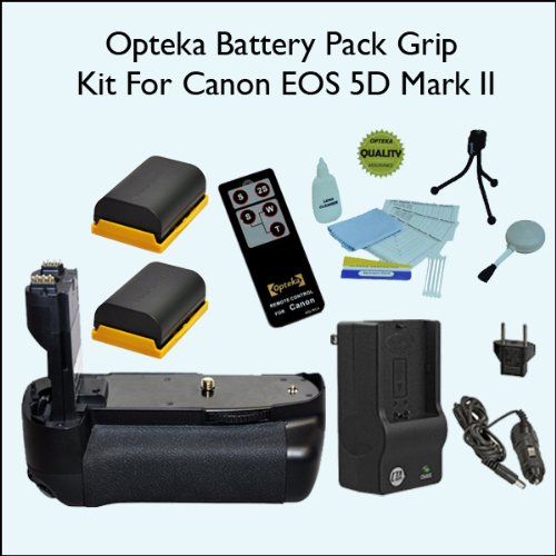 Review Opteka Battery Pack Grip / Vertical Shutter Release for Canon EOS 5D Mark II Digital SLR Camera with 2 LP-E6 Batteries (4800 mAh Total Power) with Opteka RC-4 Remote Control And More! รูปที่ 1