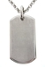 รูปย่อ Unisex Stainless Steel Textured Dog Tag Pendant, 18" รูปที่1