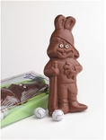 Solid Milk Chocolate Unique Novelty Gourmet Candy Gift Boxed Baseball Player Sports Themed Easter Bunny Rabbit For Adults & Children ( Shopitivity LLC Chocolate Gifts )