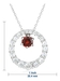 รูปย่อ Sterling Silver White Topaz and Garnet Three-in-One Pendant, 18" รูปที่3