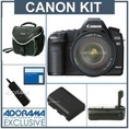 Review Canon EOS-5D Mark II Digital SLR Camera / Lens Kit with EF 24-105L Image Stabilized Lens, - with 8GB CF Memory Card, Spare Canon LP-E6 Battery, Slinger Camera Bag, Flashpoint Professional Battery Grip, Adorama Digital Remote Release