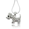 Crystal Puppy Pendant Necklace Fashion Jewelry