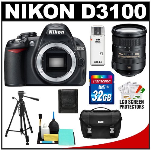 Review Nikon D3100 Digital SLR Camera Body (Outfit Box) with Nikon 18-200mm VR II Lens + 32GB Card + Nikon Gadget Bag Case + Photo Tripod + Accessory Kit รูปที่ 1