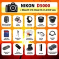 Review Nikon D5000 Digital SLR Camera + 18-55mm Lens + 3.5x Telephoto Lens + 0.40 Fish-Eye Lens + Filter Kit + 8GB SD + Card Reader + 2 Extra Batteries + Case + Mini HDMI Cable + Tripod + Monopod + Starter Kit + MORE!