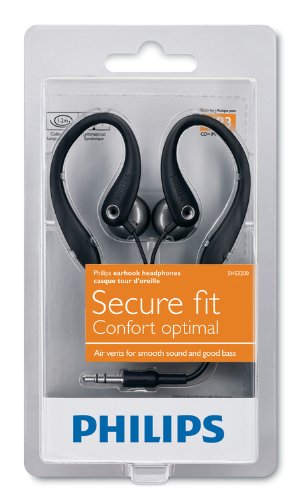 Philips Flexible Earhook Headphones SHS3200/28 (Black) (Replaces SHS3200/37) ( Philips Ear Bud Headphone ) รูปที่ 3