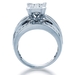 รูปย่อ 1-ctw Invisible Set Princess Cut Diamond Engagement Ring in 14kt White Gold รูปที่2