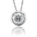 รูปย่อ 14k White Gold Solitaire Diamond Pendant Necklace (GH, SI3-I1, 0.50 carat) รูปที่1