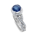 รูปย่อ 14k White Gold Bridal Natural Sapphire and Diamond Engagement Ring (G, SI2, 2.15 cttw)-Certificate of Authenticity รูปที่3
