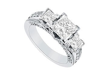 Diamond Engagement Ring : Platinum - 1.50 CT Diamonds รูปที่ 1