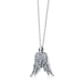 รูปย่อ Sterling Silver 925 Cubic Zirconia CZ Angel Wings Pendant Necklace รูปที่3