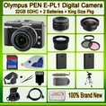 Review Olympus PEN E-pl1 Digital Camera (Black) with Olympus 14-42mm Micro Four Thirds Lens + Best Value 32GB, Deluxe Carrying Case, Batteries, Lens & Flash Complete Accessories Package