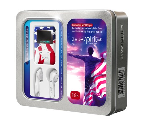 ZVUE Spirit 1 GB MP3 Player--Preloaded with 15 Patriotic Songs (Red, White, and Blue) ( ZVUE Player ) รูปที่ 4
