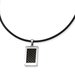 รูปย่อ Stainless Steel Gold and Black color Carbon Fiber Pendant Length 18" รูปที่1