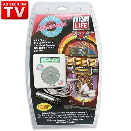 TIME-LIFE MALT SHOP MEMORIES MP3 PLAYER PRELOADED WITH 100 OLDIES FROM THE 50'S & 60'S ( TIME-LIFE Player ) รูปที่ 1