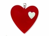 รูปย่อ Sterling Silver Red Resin Heart Pendant - Chain Included รูปที่1