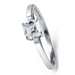 รูปย่อ Sterling Silver Ring Asscher Cut Cubic Zirconia CZ Solitaire Ring 1 ct - Women's Engagement Wedding Ring รูปที่1