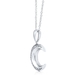 รูปย่อ Sterling Silver 925 Cubic Zirconia CZ Crescent Moon Pendant Necklace ( BERRICLE pendant ) รูปที่3