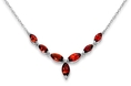 Marvellous 6.50 carats total weight Marquise Shape Garnet Multi-Gemstone Pendant Necklace in Sterling Silver