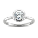 รูปย่อ 14k White Gold Solitaire Bridal Natural Diamond Engagement Ring (G, SI2, 0.33 cttw)-Certificate of Authenticity รูปที่2