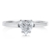 รูปย่อ Sterling Silver Ring Heart Cubic Zirconia CZ Solitaire Ring 0.9ct - Women's Engagement Wedding Ring รูปที่2