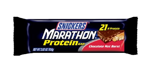 Snickers Marathon Protein Bar Chocolate Nut Burst, 2.82-Ounce Bars (Pack of 12) ( Snickers Marathon Chocolate ) รูปที่ 1