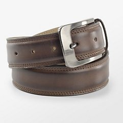 Finest Calfskin Leather With Double Stitched Edges Belt (leather belt ) รูปที่ 1