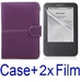 รูปย่อ Neewer Leather Case For Amazon Kindle 3 eBook Reader PURPLE + 2x SCREEN PROTECTOR (Kindle E book reader) รูปที่1