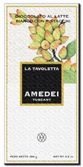 Amedei White Chocolate Bar with Pistachios ( Amedei Chocolate )