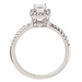 รูปย่อ Certified 14K White Gold Princess Cut Diamond Engagement Ring Wedding Band Bridal Set (1 1/4cttw, SI-1 Clarity, G Color) รูปที่3