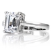 รูปย่อ Sonia's Signity CZ Engagement Ring - Step Emerald Cut - 925 Sterling Silver, 2 Carat รูปที่2