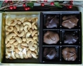 Holiday Chocolate Turtle Candies and Cashew Nuts Gift Box ( Wisconsinmade Chocolate Gifts )