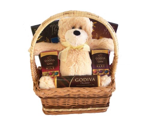 Godiva Chocolates Valentine's Day Holiday Gourmet Chocolate Gift Basket with Soft Teddy Bear ( Godiva Chocolate Gifts ) รูปที่ 1
