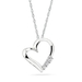 รูปย่อ 10k Gold 3-stone Diamond Heart Pendant with 18" Chain (1/10 Cttw; I-J Color) ( Netaya pendant ) รูปที่2