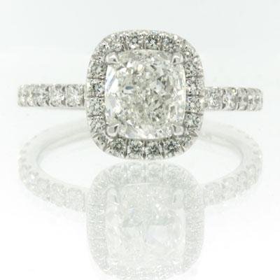 2.65ct Cushion Cut Diamond Engagement Anniversary Ring รูปที่ 1