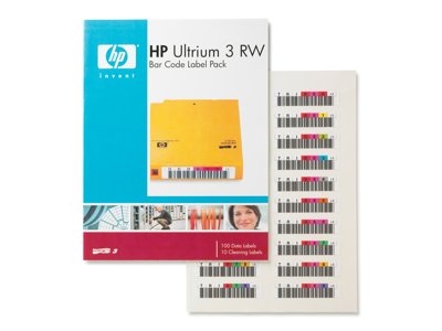 New HEWLETT PACKARD ULTRIUM 3 RW BAR CODE LABEL PACK 110 UNIQUELY SEQUENCED 100 Data 10 Cleaning ( HP Barcode Scanner ) รูปที่ 1