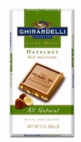 Ghirardelli Chocolate Luxe Milk Chocolate Hazelnut Bar, 3-Ounce Bars (Pack of 6) ( Ghirardelli Chocolate )