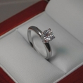 14k White Gold Engagement Solitaire Band Diamond Ring (1/4 ctw, G Color, SI2-I1 Clarity)