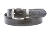 รูปย่อ Men's Plain/Croco Print Reversible Stitching Feather Edged Genuine Leather Belt with Clamp Buckle  รูปที่1