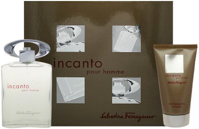 Incanto Pour Homme by Salvatore Ferragamo 2 Piece Set Includes: 3.4 oz Eau de Toilette Spray + 2.5 oz Shampoo and Shower Gel ( Men's Fragance Set) รูปที่ 1