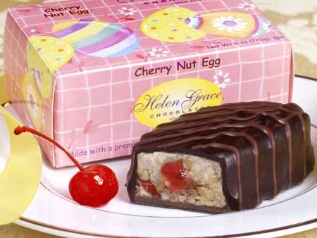 Helen Grace Chocolates, Dark Chocolate Cherry Nut Easter Egg, 6 oz. Gift Box ( Helen Grace Chocolates Chocolate Gifts ) รูปที่ 1