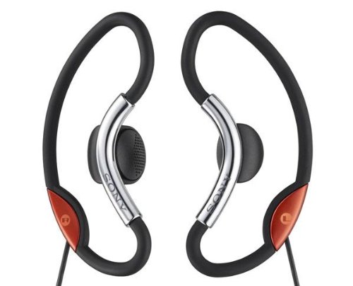 Sony Active Style Headphones with Soft Loop Hangers for All MP3, MP4, iPod, iPhone, Portable CD, Tape, Cassette Audio Players - Designed for Jogging, Walking, Exercising & Bike Riding ( Sony Ear Bud Headphone ) รูปที่ 1