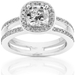 รูปย่อ 1 1/3 Carat Certified Cushion Cut Diamond Engagement Ring in 14kt White Gold รูปที่2